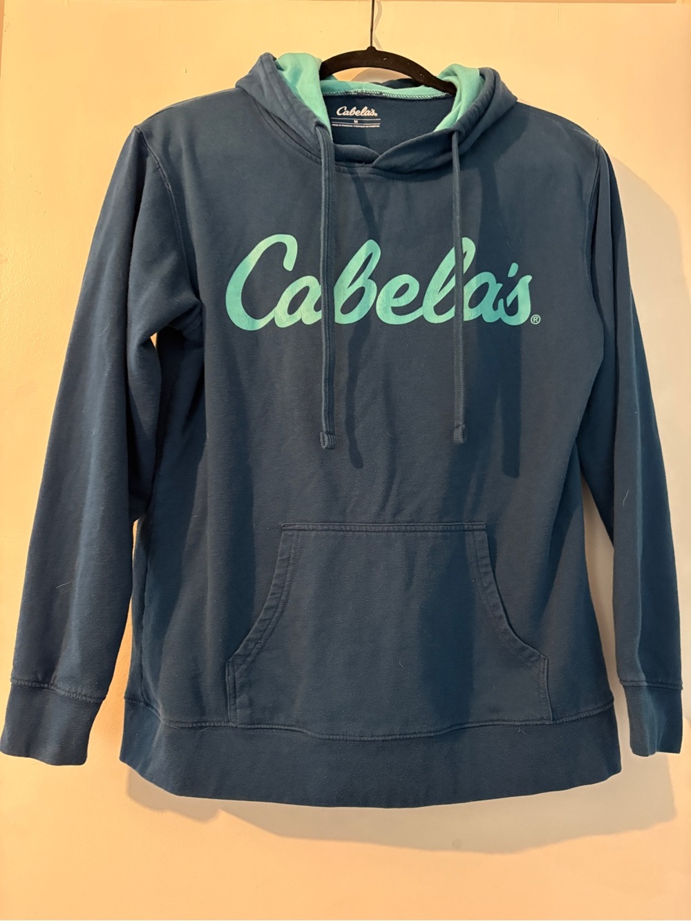Cabela's Women's Teal Logo Navy Hooded Sweatshirt